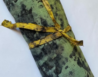 Naturally Dyed Fabric Bundle, Set of 20 Pieces Hand Dyed Fabric