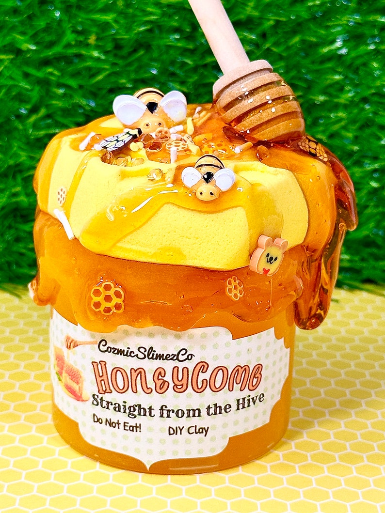 HoneyComb Jelly Slime DIY Clay Honey Slime Stretchy Honey ScentedSlime ShopASMR Bild 2