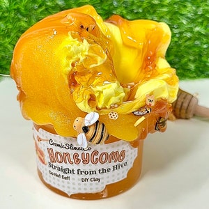 HoneyComb Jelly Slime DIY Clay Honey Slime Stretchy Honey ScentedSlime ShopASMR Bild 8
