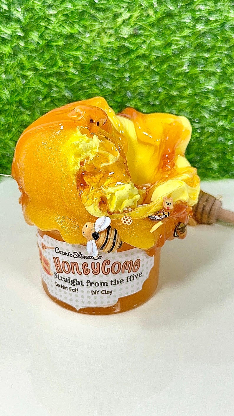 HoneyComb Jelly Slime DIY Clay Honey Slime Stretchy Honey ScentedSlime ShopASMR Bild 8