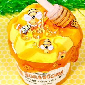 HoneyComb Jelly Slime DIY Clay Honey Slime Stretchy Honey ScentedSlime ShopASMR Bild 3