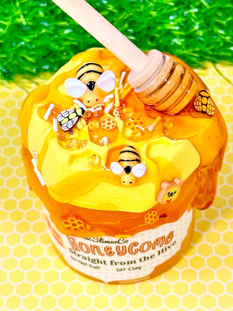 HoneyComb Jelly Slime DIY Clay Honey Slime Stretchy Honey ScentedSlime ShopASMR Bild 3