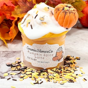 Pumpkin Spice Latte Cloud & Butter Slime DIY Clay~ Thanksgiving Fall Slimes~ Scented~ Slime Shops~ ASMR