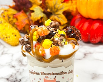 Pumpkin Marshmallow Latte Floam Slime: Halloween - Scented  ASMR