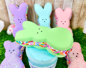 NEW! Peep Macaron Thick & Glossy Slime DIY Clay ~Easter Slime~ Stretchy~ Scented~Slime Shops~ASMR