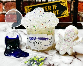 Ghost Crunch Bingsu Slime, DIY-Knete & Halloween-Fimos, unparfümiert, Slime-Shops, ASMR