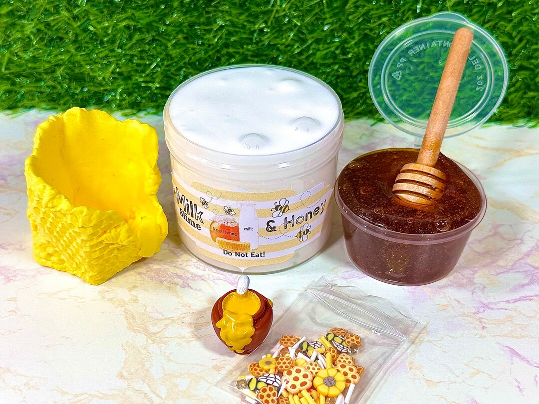 Milk &amp; Honey Thick and Glossy Slime DIY Clay Stretchy - Etsy