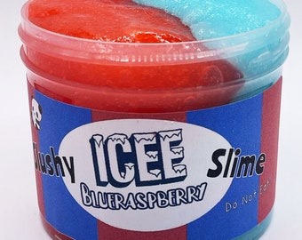 Blue Raspberry Icee Slime, Cherry Scented, Slushy Jelly Slime