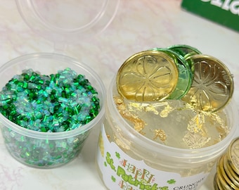 St.Patrick's Crunchy Gold Bingsu Slime~St.Patrick's Slimes~ Scented~Crunchy~Slime Shops~ASMR