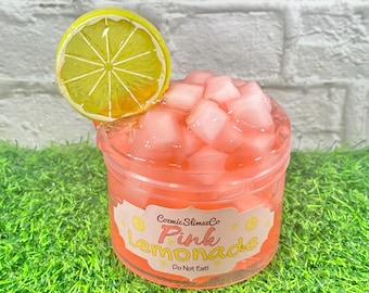 NOVITÀ! Limonata Rosa ~ Slime gelatinoso denso e trasparente a cubetti ~ Profumato ~ ASMR