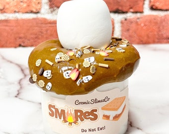 S'mores Butter Slime DIY Clay, Stretchy, Scented, ASMR Slime Shops