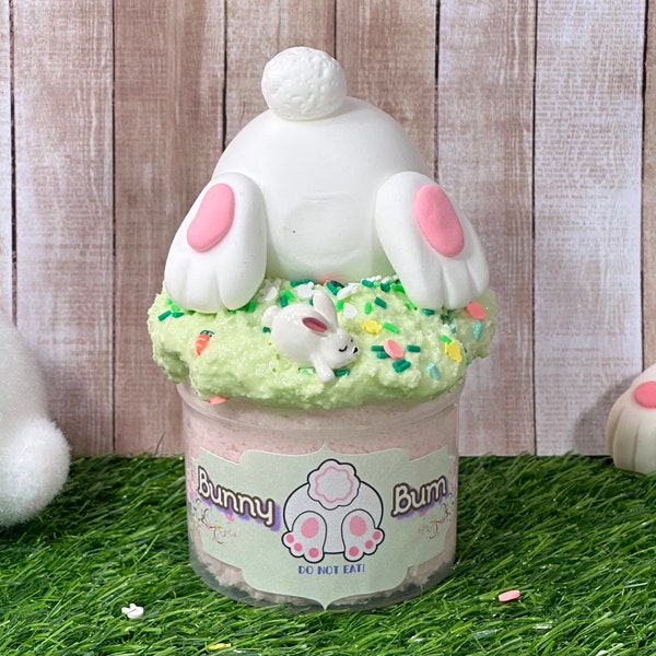 Gelée SnowFizz Bunny Bum en pâte à modeler ~ Slime de Pâques~ Extensible ~ Croquante ~ Parfumée ~ Slime Shop ~ ASMR