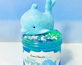 Whale under the Sea Thick and Clear Slime ~DIY Clay Slimes ~ Stretchy ~Scented~ Slime Shops~ ASMR
