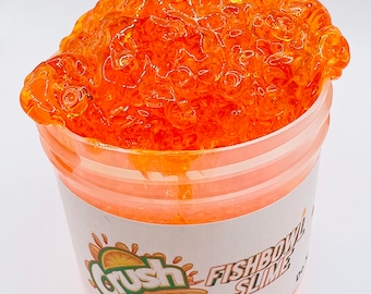 Slime de pecera triturado: espeso, transparente, crujiente, con aroma a naranja ASMR