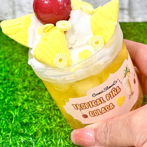 Piña Colada Slime Duo: Scented Jelly Cube  and Cloud Slime ~ Slime Shops ~ ASRM.