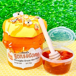 HoneyComb Jelly Slime DIY Clay Honey Slime Stretchy Honey ScentedSlime ShopASMR Bild 4
