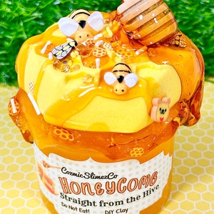 HoneyComb Jelly Slime DIY Clay Honey Slime Stretchy Honey ScentedSlime ShopASMR Bild 1