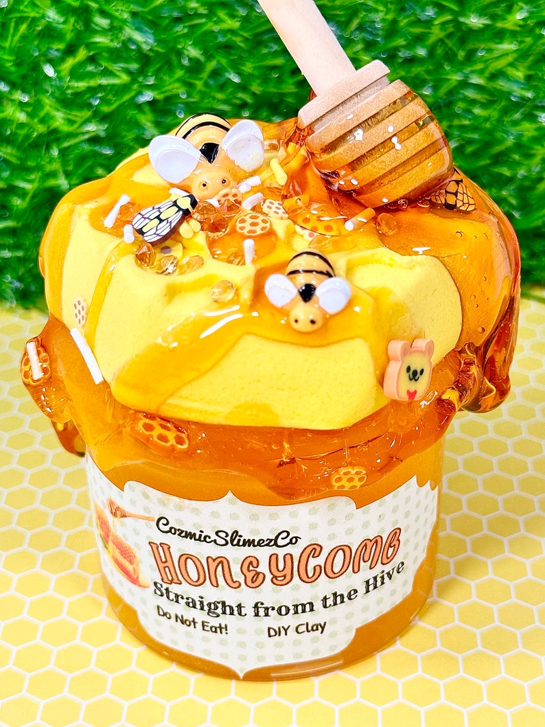HoneyComb Jelly Slime DIY Clay Honey Slime Stretchy Honey ScentedSlime ShopASMR Bild 1