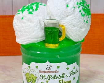 St. Patrick's Floats Slime ~ St. Patrick's Slimes~ Scented~DIY Clay~  Slime Shop~ ASMR