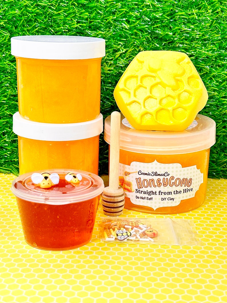 HoneyComb Jelly Slime DIY Clay Honey Slime Stretchy Honey ScentedSlime ShopASMR Bild 5