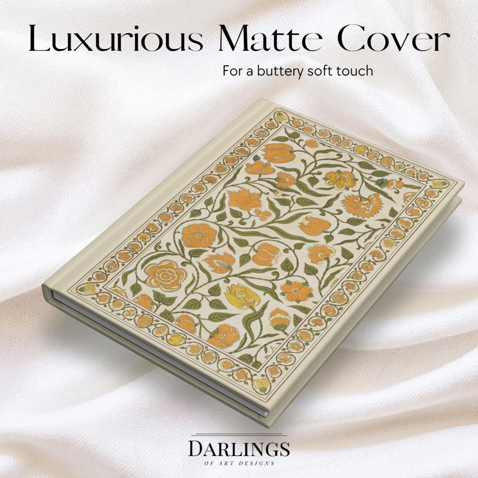 Matte Cover Journal Yellow Spring Flower Journal Sunny Florals Notebook Vintage Summer ...