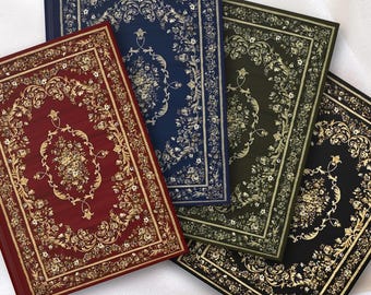 Bohemian Vintage Journal Classic Dark Academia Notebook Faux Gold Line Aesthetic Vintage Aesthetic Antique Diary Gothic Writing Journal Gift