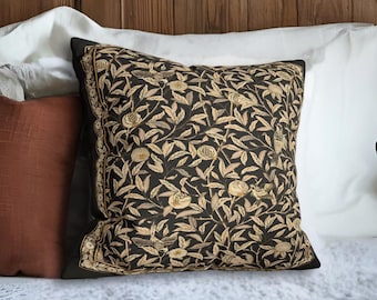 William Morris Cushion Cover Birds & Pomegranate Decorative Cushion Cover Vintage Flower Throw Pillow William Morris Vintage Interior Decor