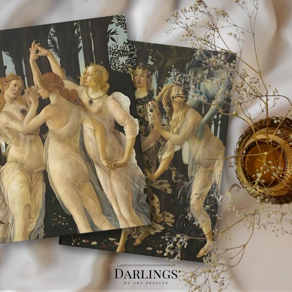 Botticelli Primavera Notebook Three Graces Sketchbook Drawing Journal Italian Art Field Journal Artful Notebook Classic Art Journal Art Gift