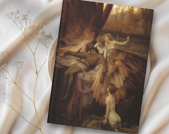 Lament of Icarus Journal | Herbert Draper Greek Art Notebook Artist Sketchbook The Fall of Icarus - Lined or Blank Hardcover Notebook