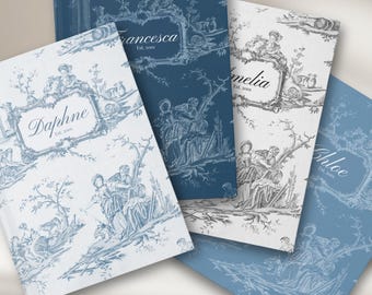 Personalized Bridgerton them gift-for-bridesmaids Personal Notebook Cottagecore Custom Journal Blue Bridgertongift for her Giftful thank you