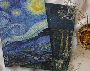 Starry Night van Gogh Journal | Art Sketchbook | Famous Art Journal | Field Journal | Dutch Art Journal | Painter Journal | Artful Gifts Art