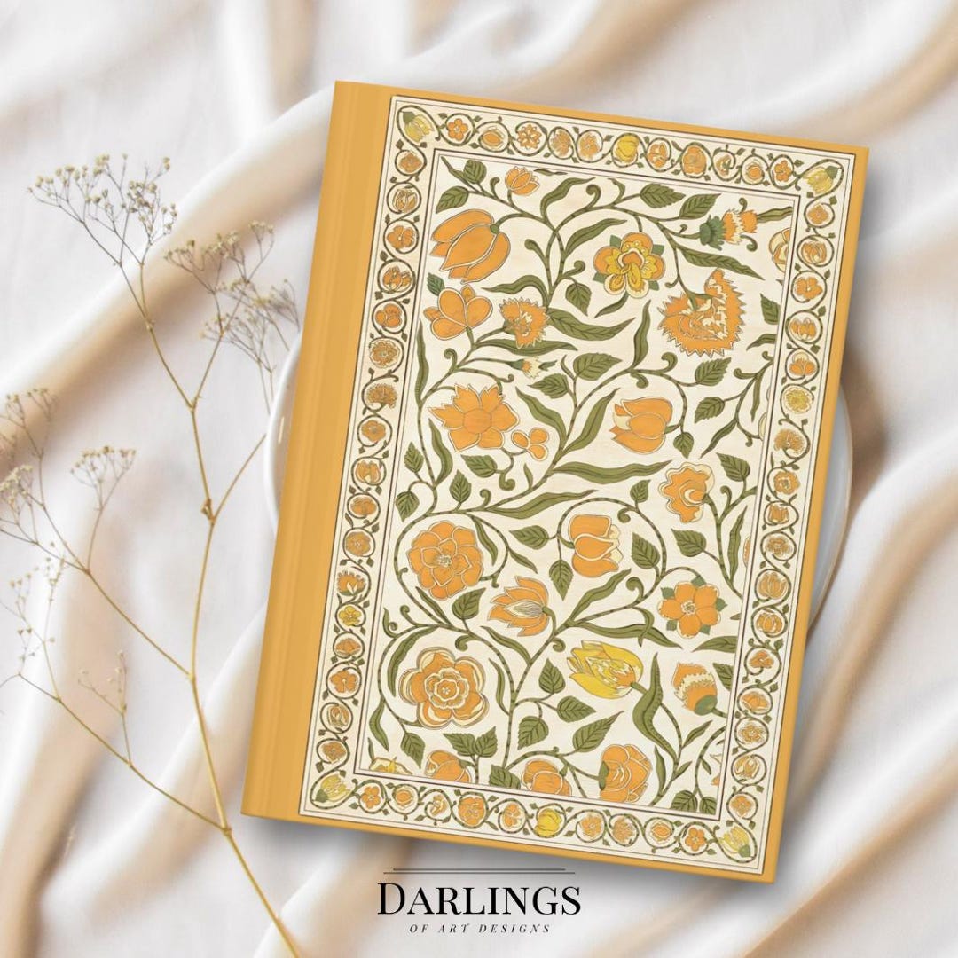 Yellow Floral Journal | Spring Flower Notebook | Botanical Journal ...