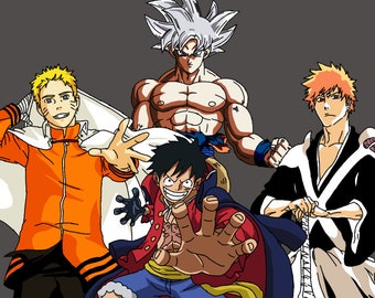 Goku Luffy Naruto Etsy