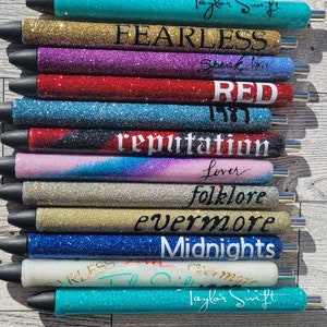 Taylor Eras Tour epoxy/resin glitter pens