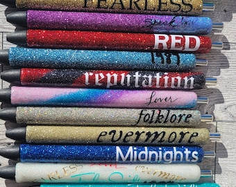 Taylor Eras Tour epoxy/resin glitter pens