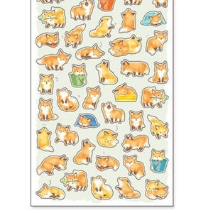 Mini Tier Aufkleber | Mind Wave Mane Serie | Fuchs Aufkleber | Pinguin Sticker | Shiba Inu Sticker