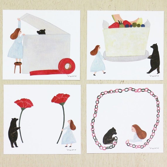 Necktie Memo Pad Japanese Illustrator Necktie Stationery Etsy