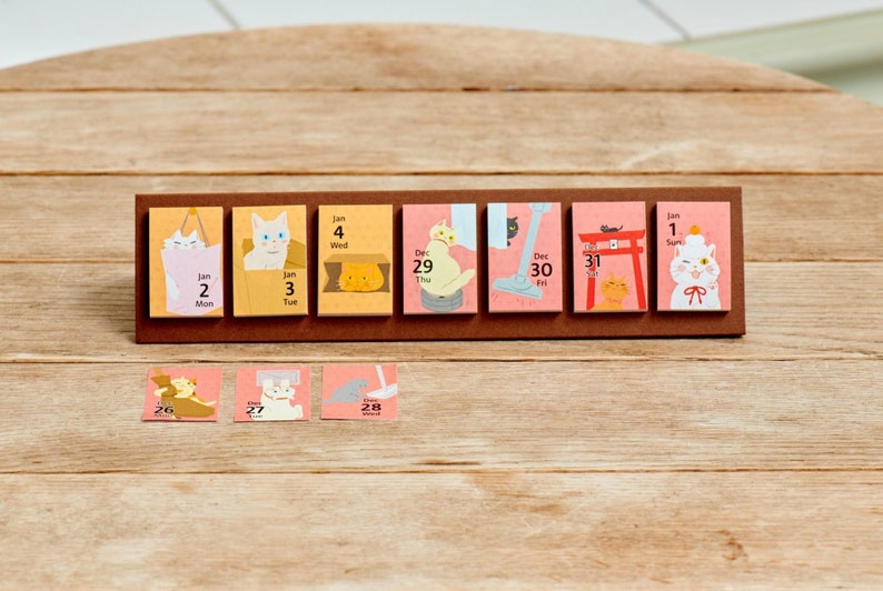 2023 Himekuri Calendar Cat Desk Calendar Etsy Australia