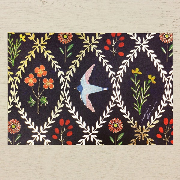 Fairy Tale | Midori Asano Ilustrations | Gold Foil Postcard