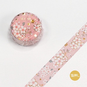 Cherry Blossom Washi Tape | Foil Masking Tape | BGM Japan Sakura Washi