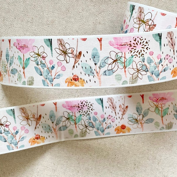 Floral Collage | London Gifties Raised Foil Washi Tape | London Gifties Washi Tape with Release Paper Backing