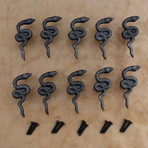 Vintage Gusseisen Knauf Schlangenform Schublade Schrank Griff Schrank Pull Knäufe 10 Stück