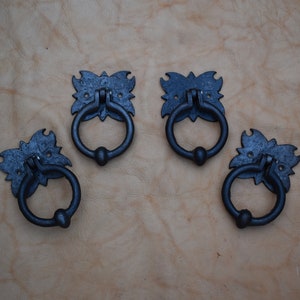 vintage cast iron door knocker gate handle door pull drop handle Hardware 4 pcs