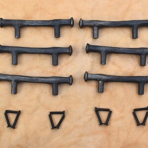 Tirador de puerta de estilo victoriano, de hierro fundido, estilo vintage, 6 piezas.