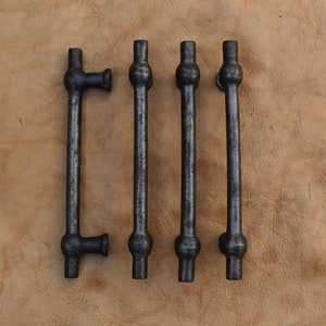Cast iron door gate handle door knob vintage pull drop cupboard handle 4 pcs