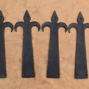 handmade cast iron head barn rusty vintage door gate farm dummy hinges 4pcs lot