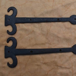handmade cast iron arrow head barn rusty vintage door gate dummy hinges 2