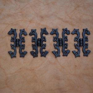 vintage cast iron door gate hinges handmade iron head burn rusty hinges 4 pcs