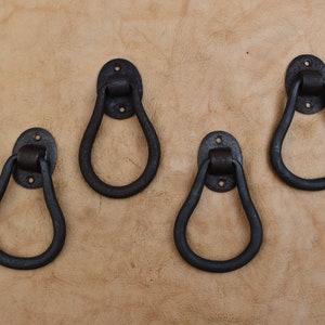 vintage cast iron door knocker gate handle door pull drop handle Hardware 4 pcs