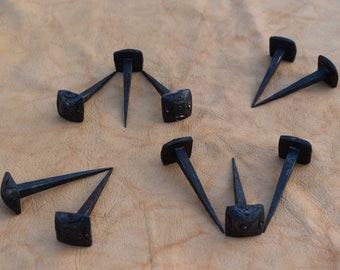 Lot Of 30 Hand Forged Square Head Iron Nails – Antique Reproduction – For Furniture, Doors, Decor